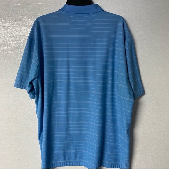 Nike Golf Shirt Men XL Blue White Striped Team A USA Vangouver 2014 Nikefit Dry - Picture 5 of 8